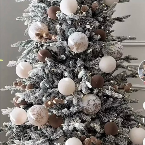 3-NWT ROBERT STANLEY 5" TAUPE FLOCKED ORNAMENT - Picture 13 of 16